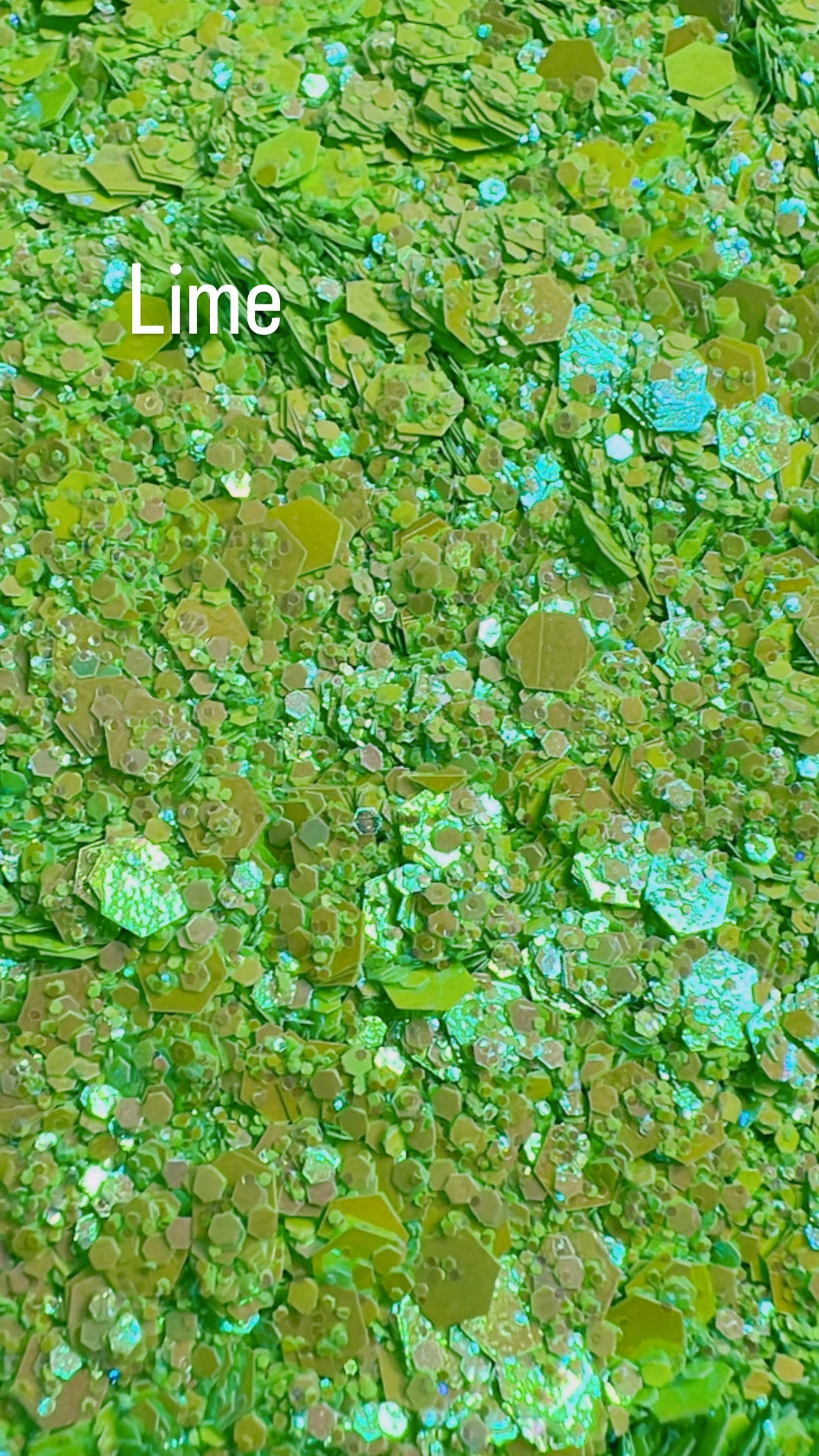 Lime glitter