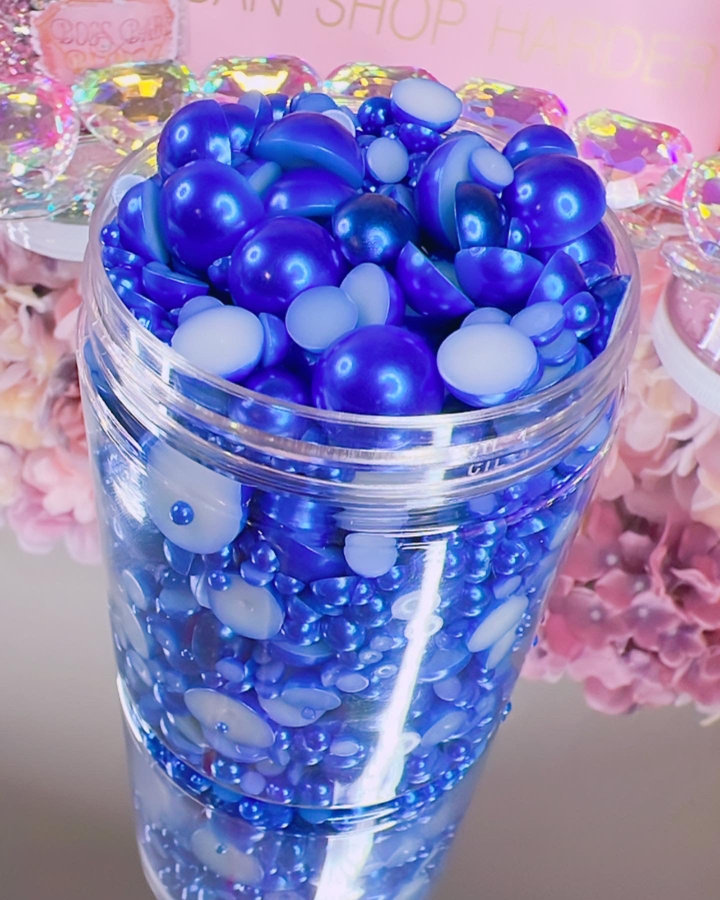 Royal blue pearls