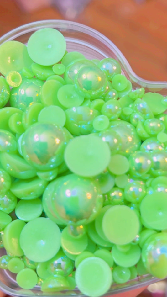 Lime green mix pearls